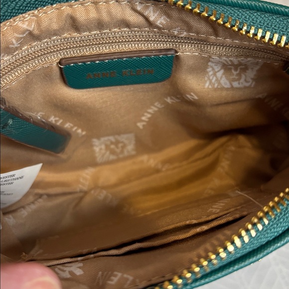 Anne Klein Teal Mini Bag with Gold Chain and shoulder strap - Picture 5 of 6
